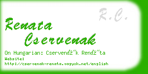 renata cservenak business card